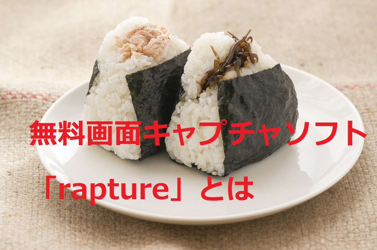 おすすめ無料画面キャプチャソフト Rapture の紹介 ミッドの実験室